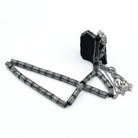 1000 Ayar Gümüş İşlemeli Erzurum Oltu Taşı Tesbih