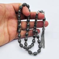 12 Li Karpuz Dilimi İşlemeli Erzurum Oltu Taşı Tesbih 