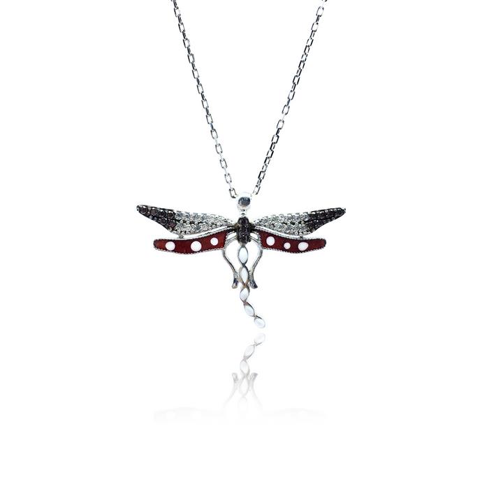 925 Ayar Gümüş Sinek Model Kolye