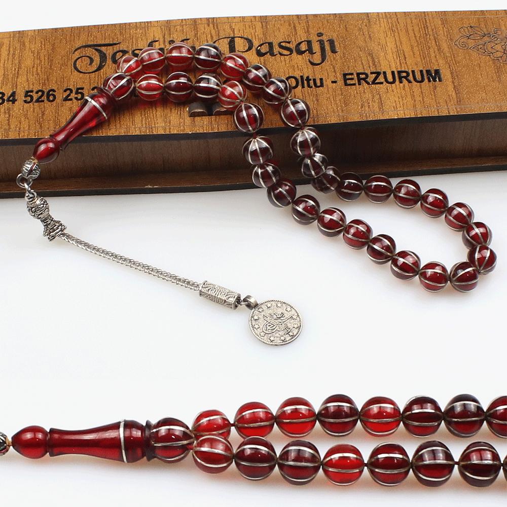 Special Engraved Amber Prayer Beads