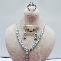 925 Ayar Gümüş Su Yolu Bileklik Kolye Küpe Yüzük Set 