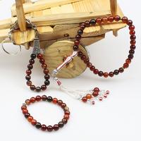 Akik Bileklik Anahtarlık Tesbih Doğal Taş Kombin Set