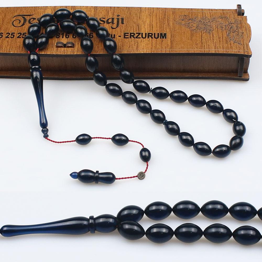 Pressed Fire Amber Prayer Beads