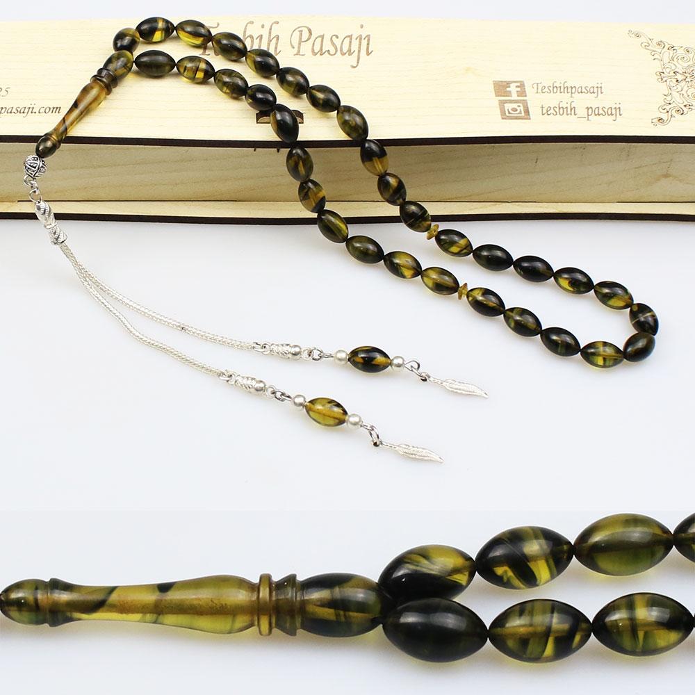 Fire Amber Prayer Beads