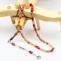 Bilek Boy Şeffaf Dalgalı Renk Ateş Kehribar Tesbih