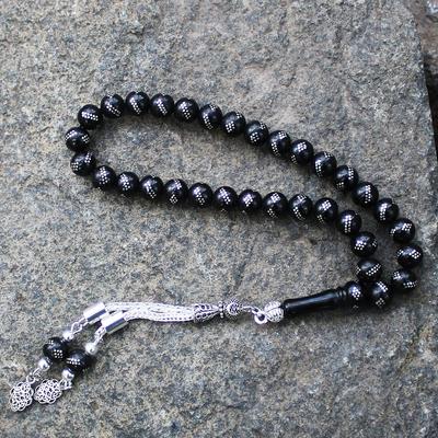 Çift Sıra Arası Baklava İşlemeli Gürcistan Oltusu Tesbih