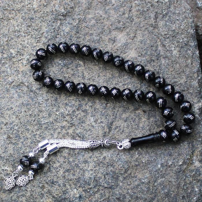 Çift Sıra Arası Baklava İşlemeli Gürcistan Oltusu Tesbih