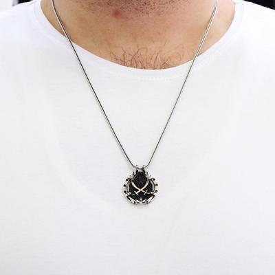 Çift Zülfikar Kılıç 925 Ayar Gümüş Kolye