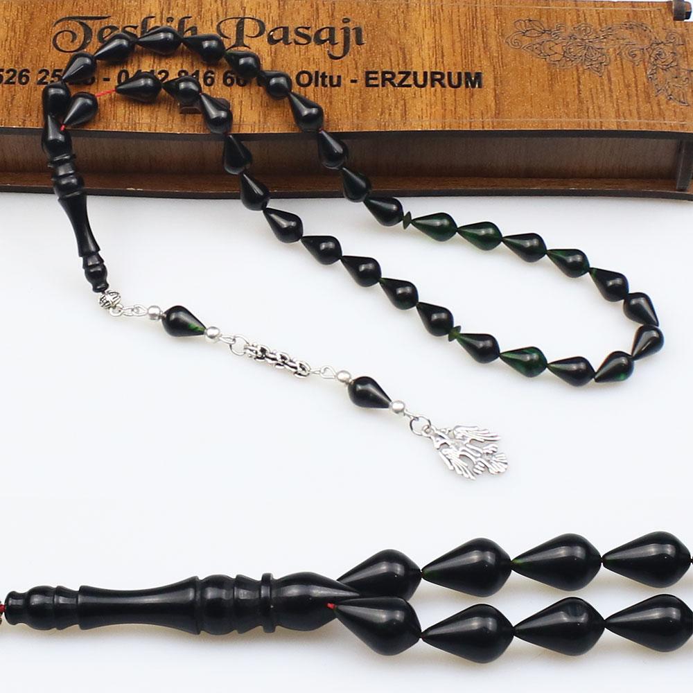 Pressed Fire Amber Prayer Beads