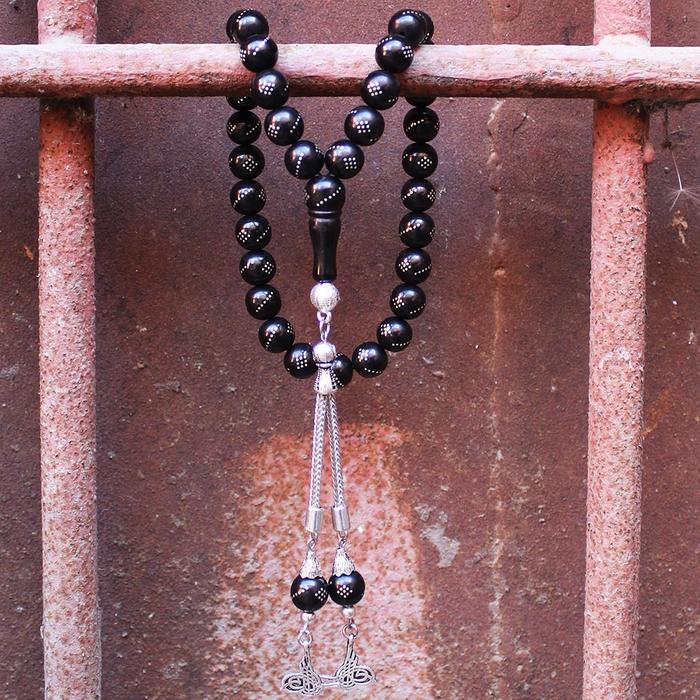 Gümüş İşleme Baklava Desenli Gürcistan Oltusu Tesbih