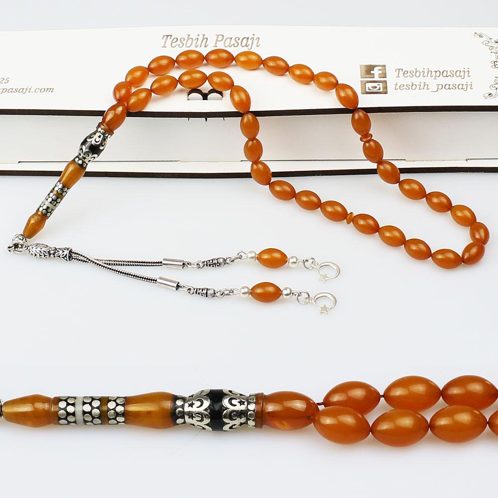 Nakkaş Engraving Amber Prayer Beads