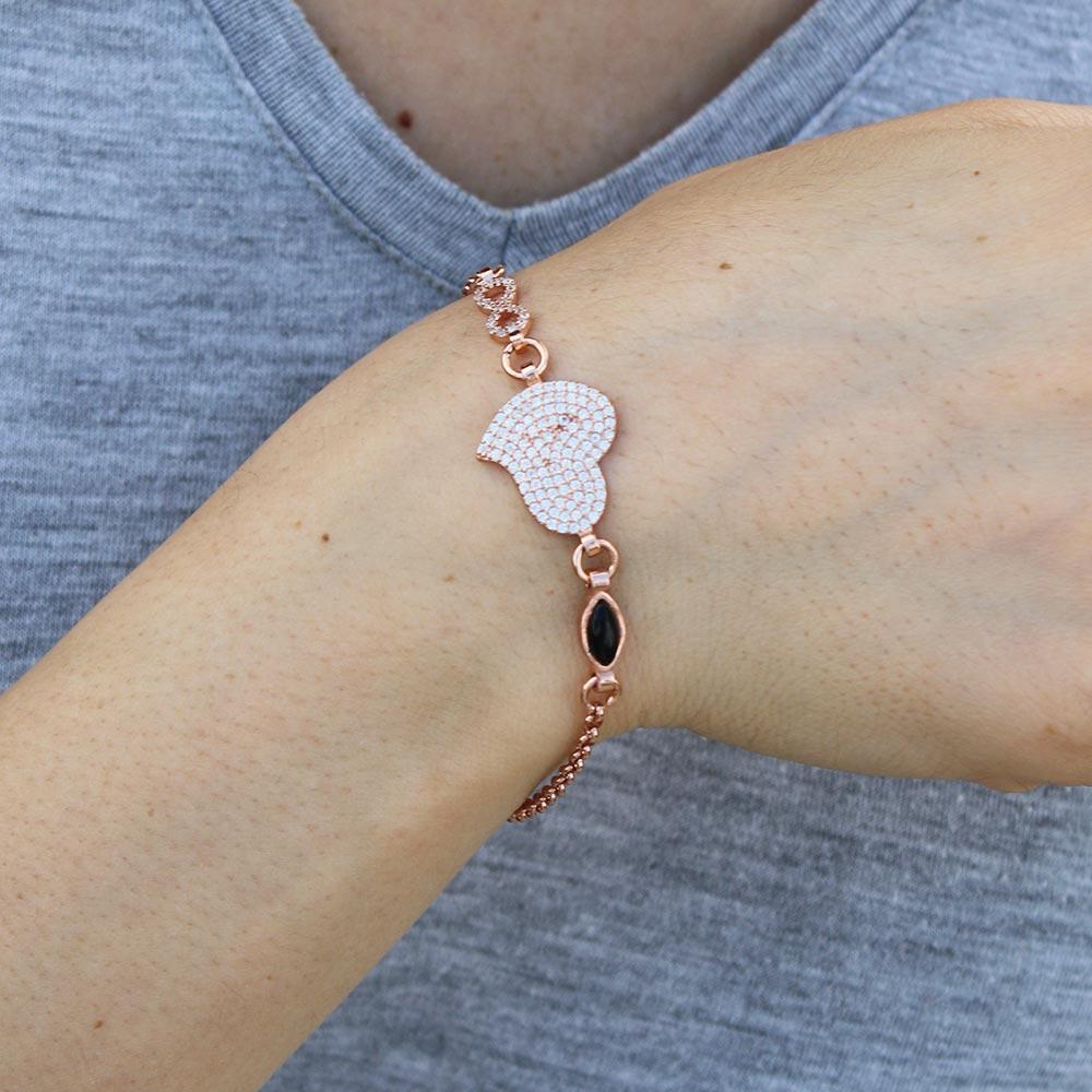 925 K Silver Women's on Oltu Stone Bracelet