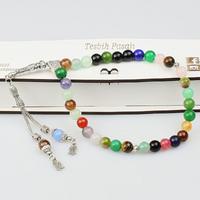 Karışık Renk Ve Özellikte Doğal Taş Tesbih (8 x 8 mm) TP001614