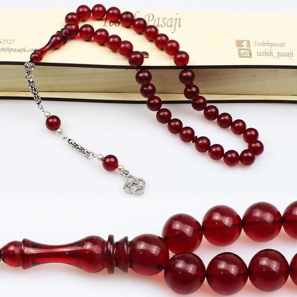 Fire Amber Prayer Beads