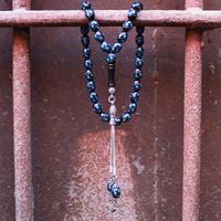 Mavi Mine Tek Sıra Nokta İşleme Gürcistan Oltusu Tesbih