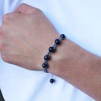 Oltu Taşı İp Örgülü Bileklik