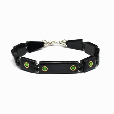 Oltu Taşı Üzeri İşleme Motifli Bileklik