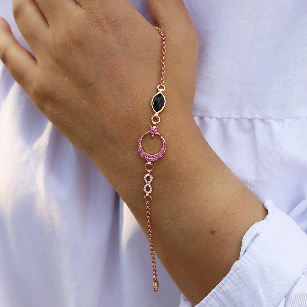 925 K Silver Women's on Oltu Stone Bracelet