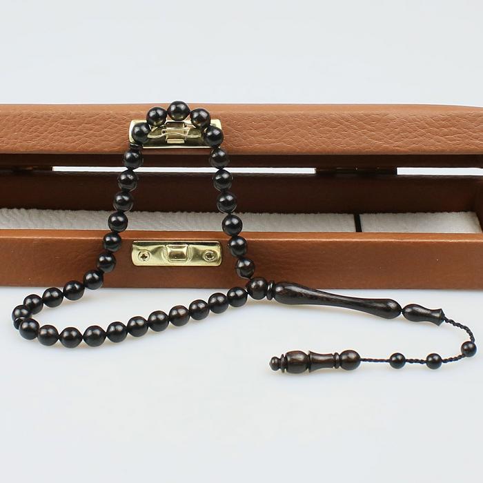 Sistemli Küçük Boy Abanoz Tesbih (7 x 7 mm) TP001660