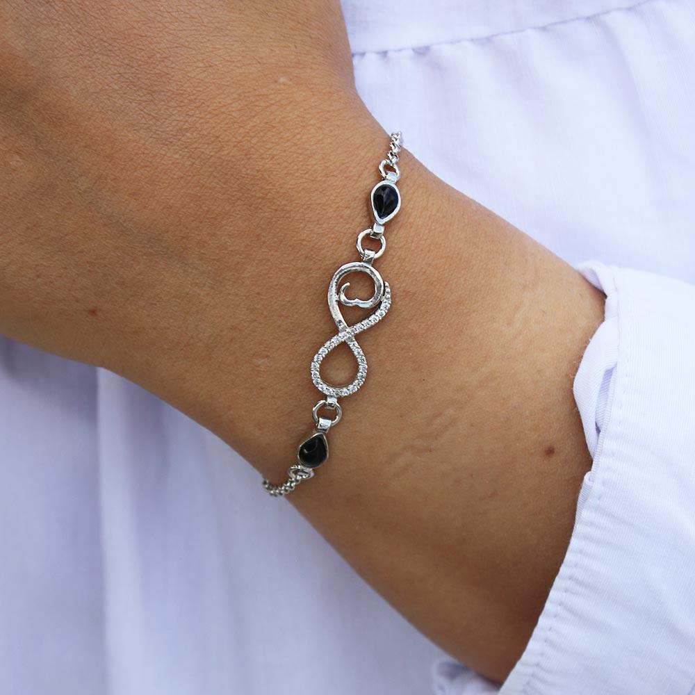 925 K Silver Women's on Oltu Stone Bracelet