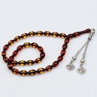 Sürmeli Beyzi Taneli Toz Kehribar Tesbih (7 x 11 mm) TP001508