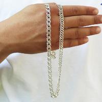 Yetişkin Çift Sıra Zincir 925 Ayar Gümüş Kolye