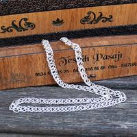 Yetişkin Çift Sıra Zincir 925 Ayar Gümüş Kolye