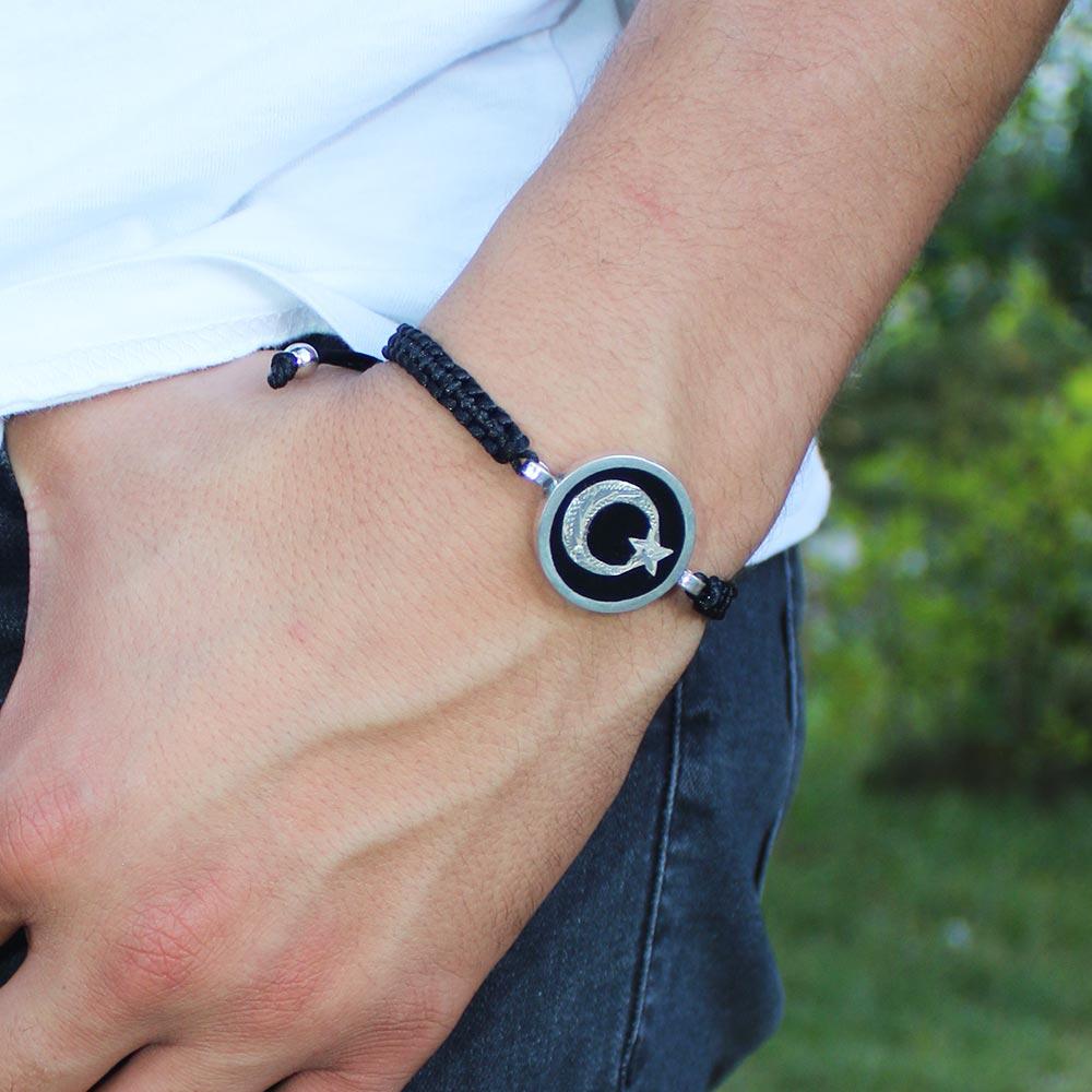 925 K günüş on Oltu Stone Bracelet