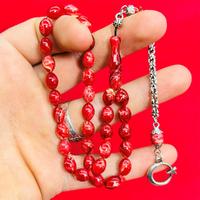 Bol Hareli Mini Sıkma Ateş Kehribar Tesbih