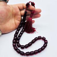 Büyük Boy Eskitme Ateş Sıkma Kehribar Tesbih