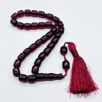 Büyük Boy Eskitme Ateş Sıkma Kehribar Tesbih