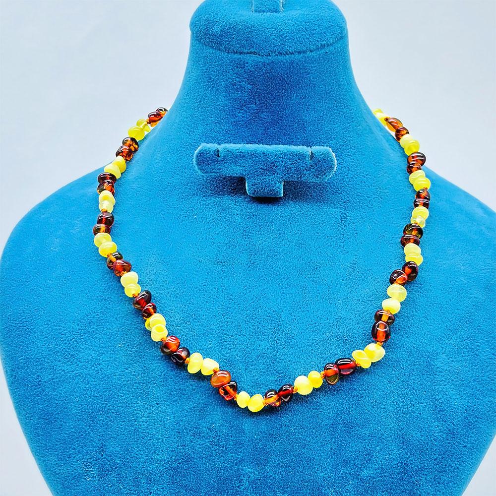 Double Color Orijinal Drop Amber Baby Necklace