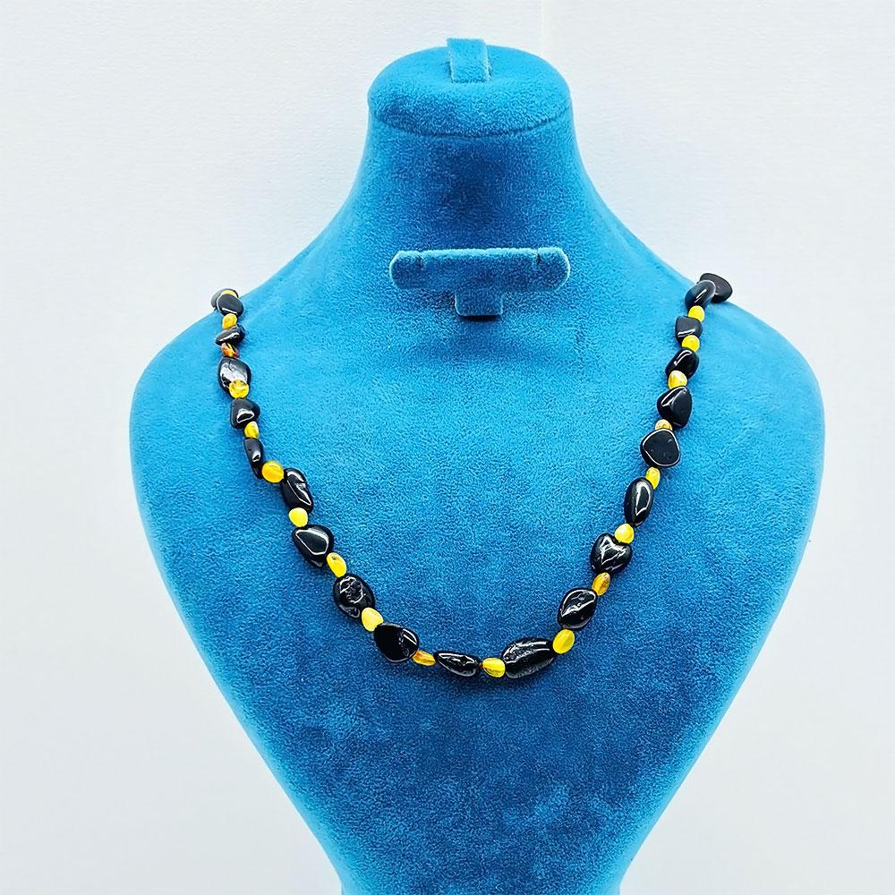Double Color Certified Yetişkin Drop Amber Necklace