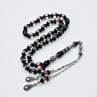 Çift Renk Sürmeli Toz Sıkma Kehribar Tesbih