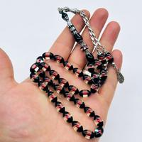 Çift Renk Sürmeli Toz Sıkma Kehribar Tesbih