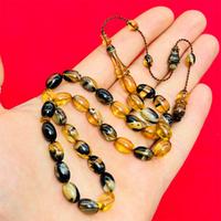 Çift Renkli Sıkma Ateş Kehribar Tesbih