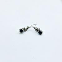 Damla Model Oltu Taşı İşçilikli 925 Ayar Gümüş Küpe