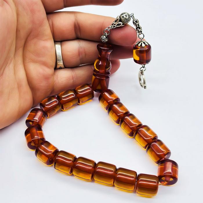 Eskitme Model Efe Maskot Sıkma Ateş Kehribar Tesbih