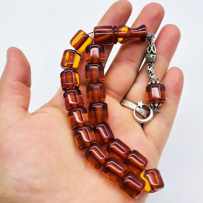 Eskitme Model Efe Maskot Sıkma Ateş Kehribar Tesbih