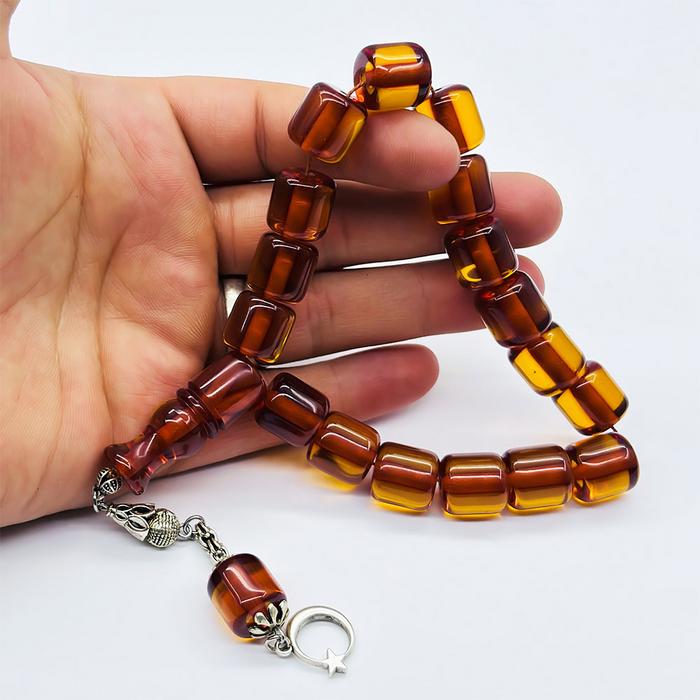 Eskitme Model Efe Maskot Sıkma Ateş Kehribar Tesbih