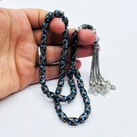 Firuze ve Çeşmi Bülbül İşlemeli Erzurum Oltu Taşı Tesbih