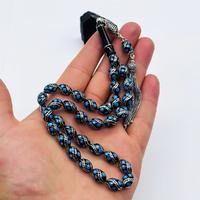 Firuze ve Çeşmi Bülbül İşlemeli Erzurum Oltu Taşı Tesbih