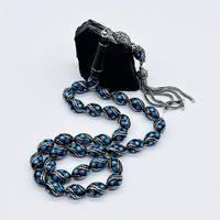 Firuze ve Çeşmi Bülbül İşlemeli Erzurum Oltu Taşı Tesbih