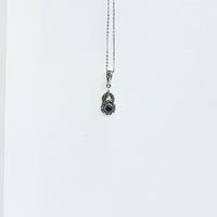 Gül Model Oltu Taşı İşçilikli 925 Ayar Gümüş Kolye