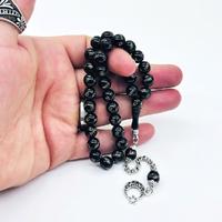 Gümüş İşlemeli Gürcistan Oltu Taşı Tesbih