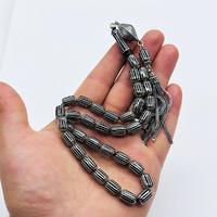 Gümüş Karpuz Dilimi İşlemeli Erzurum Oltu Taşı Tesbih