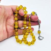 Hareli Misket Kesim Sıkma Ateş Kehribar Tesbih