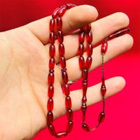 İnce Kırmızı Sıkma Ateş Kehribar Tesbih