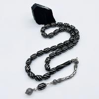 Kapsül Kesim Çeşmi Bülbül İşlemeli Erzurum Oltu Taşı Tesbih