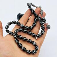 Kapsül Kesim Çeşmi Bülbül İşlemeli Erzurum Oltu Taşı Tesbih